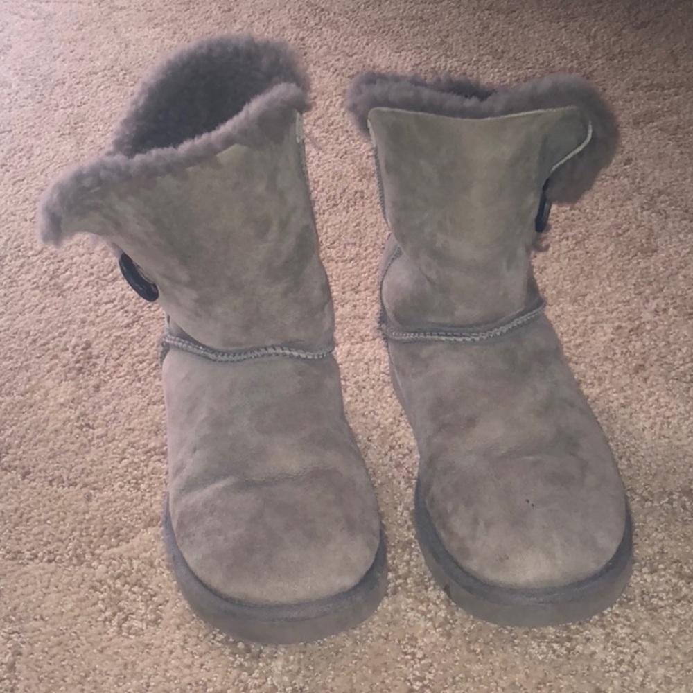 Light Gray Button Uggs